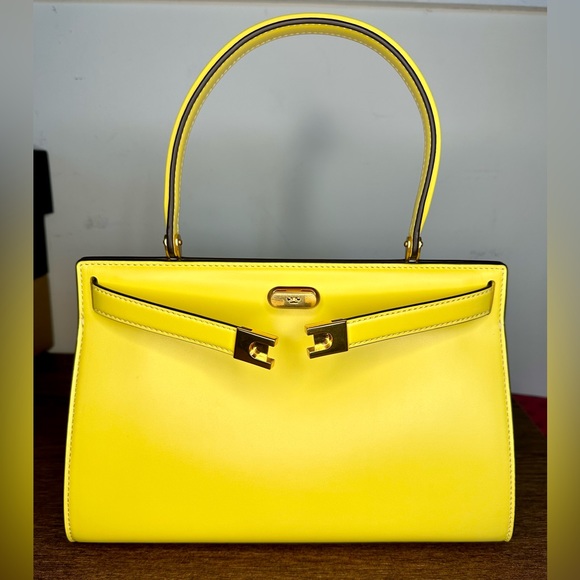 Tory Burch Small Lee Radziwill Bag in Electric Yellow - Picture 2 of 12